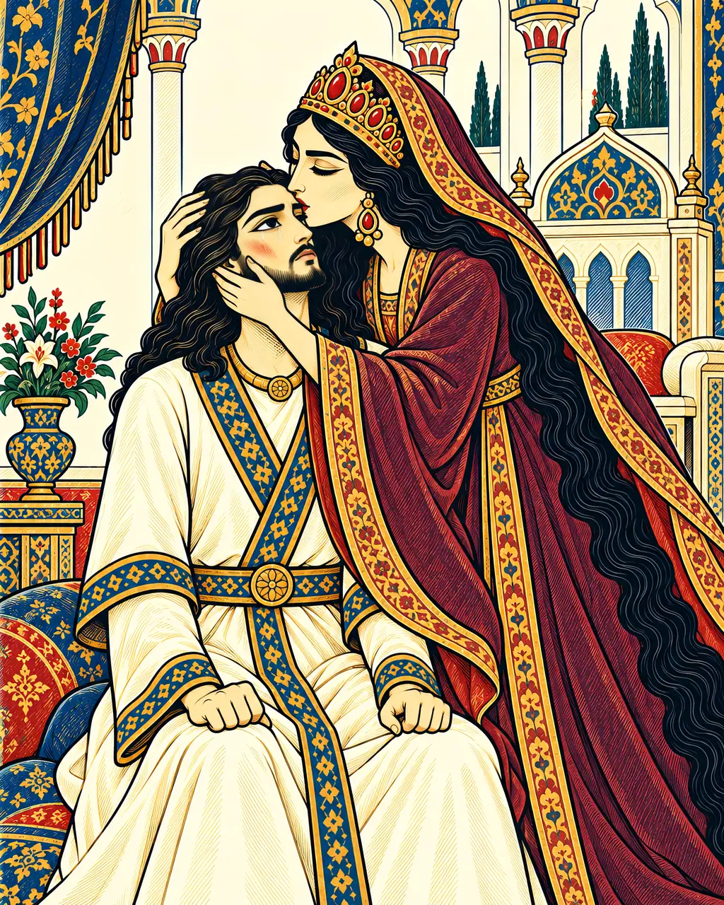Sudabeh Unveils and Kisses Siavash