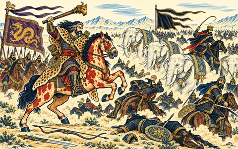 Rostam Routs Afrasiab and Takes the Elephants