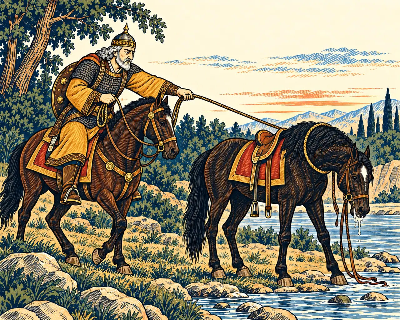 Gorgin Finds Bijan's Riderless Horse
