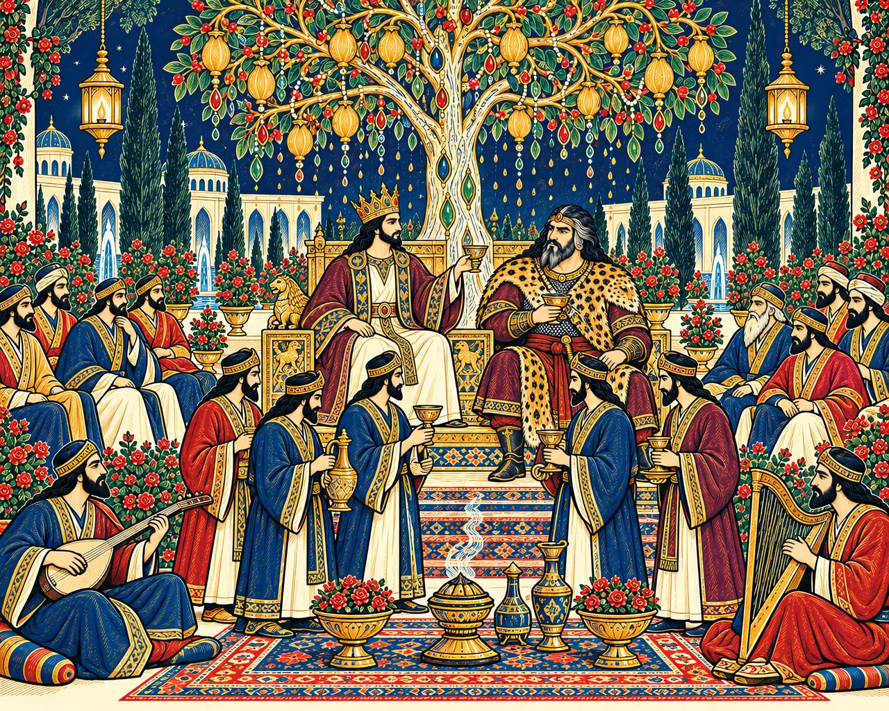 The Jewelled Tree Rains Musk over Khosrow