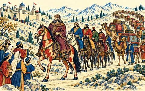 Rostam's Merchant Caravan Enters Turan