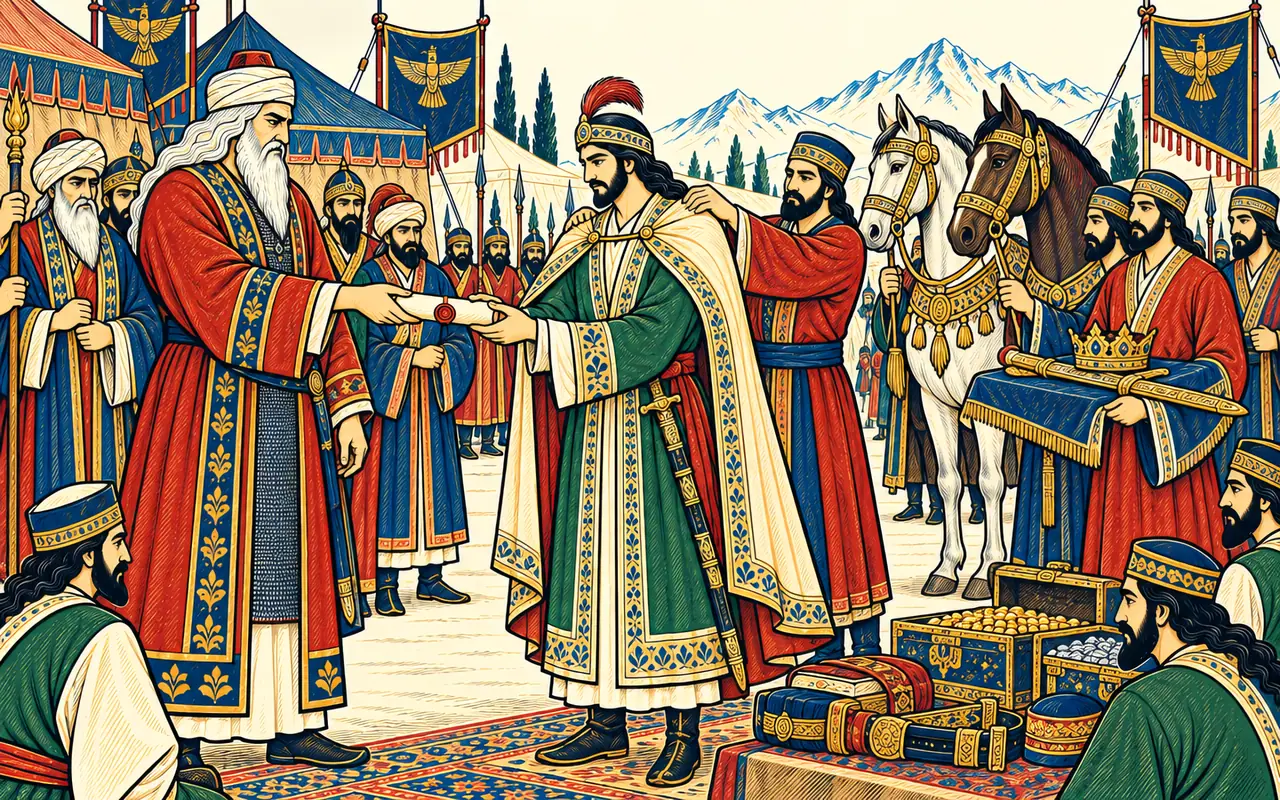 Ruyin Receives Gudarz's Gifts