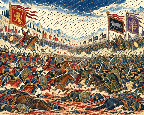 Arrows Rain on the Pitched Battle