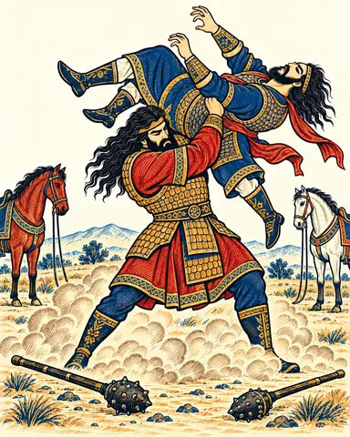 Guraza Wrestles Siamak Down