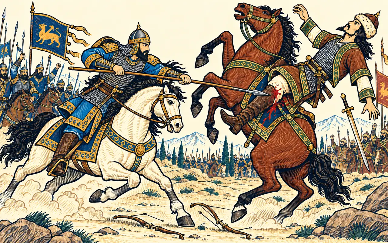 Rohham's Spear Unhorses Barman