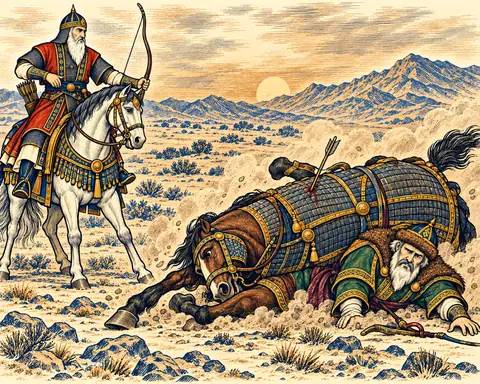 Gudarz's Arrow Brings Down Piran's Steed