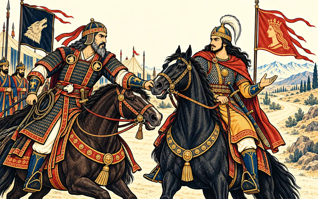Giv Seizes Bijan's Bridle