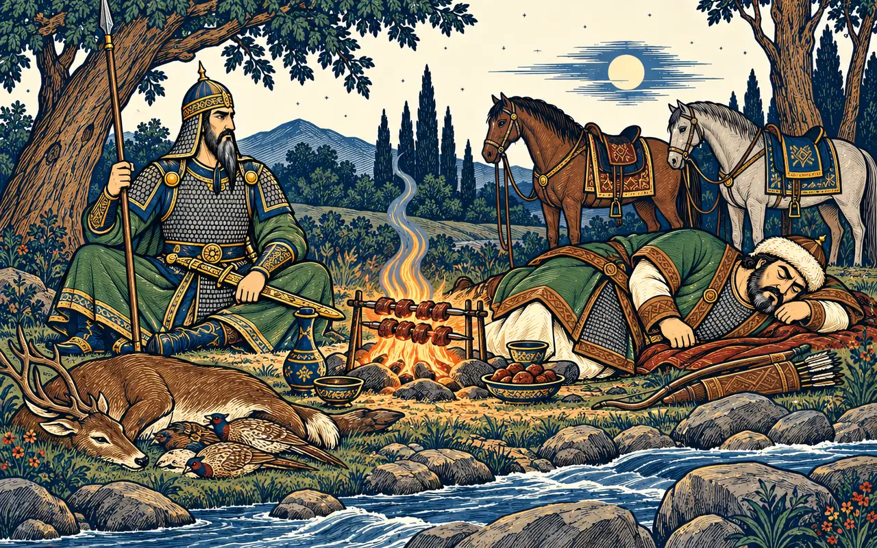 Lahhak Sleeps While Farshidvard Watches
