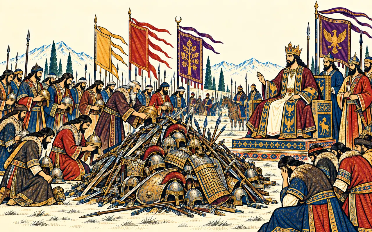 The Turks Heap Their Arms
