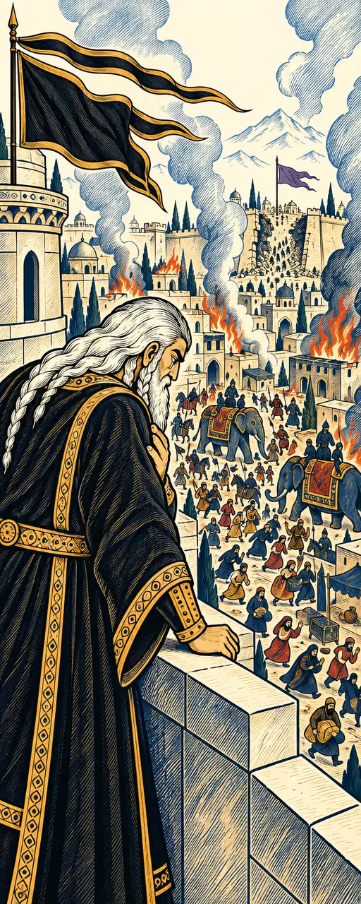 Afrasiab Watches His City Burn