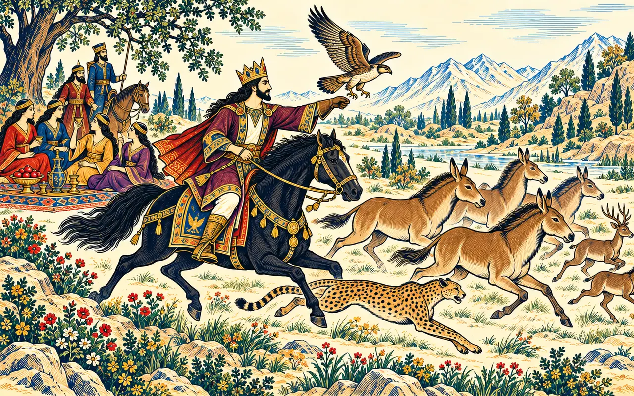 Khosrow Hunts in the Spring Plain