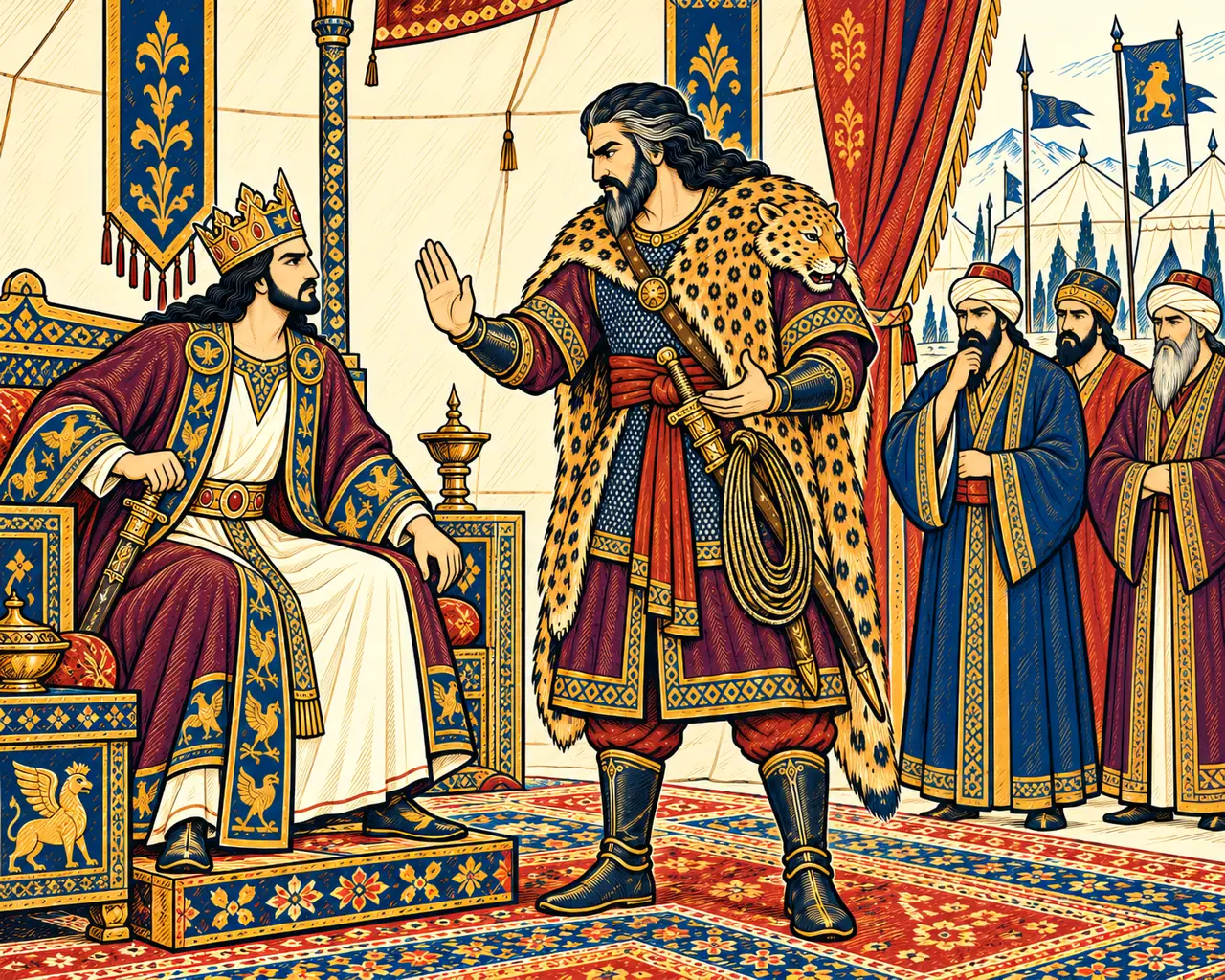 Rostam Counsels against Single Combat