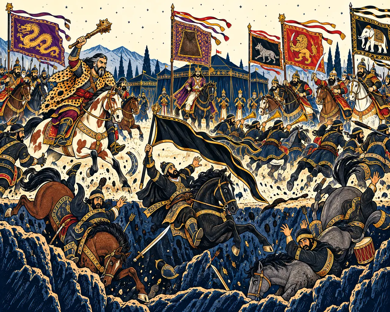 Afrasiab's Riders Plunge into the Trench