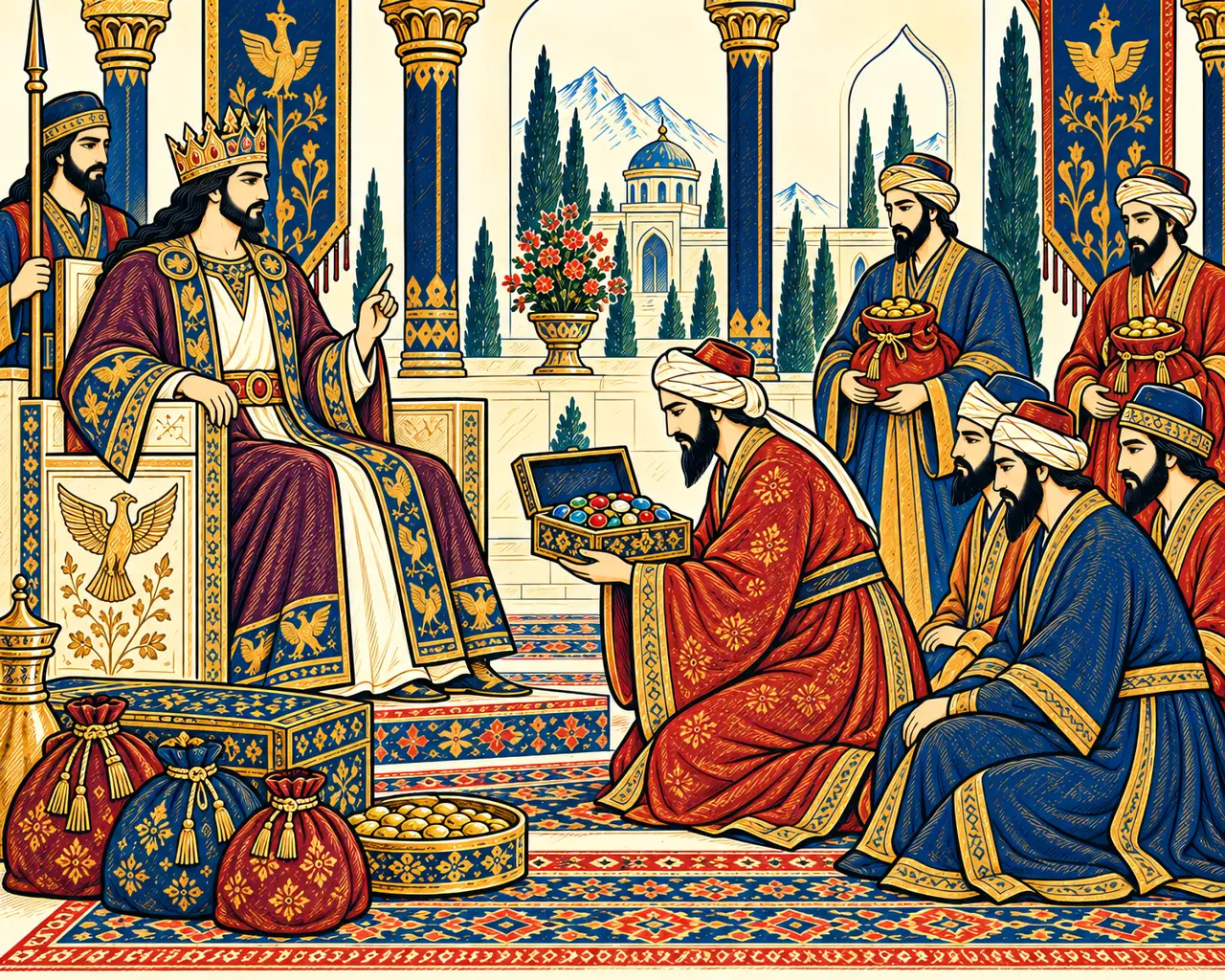 The Faghfoor's Envoys at Gang-Behesht