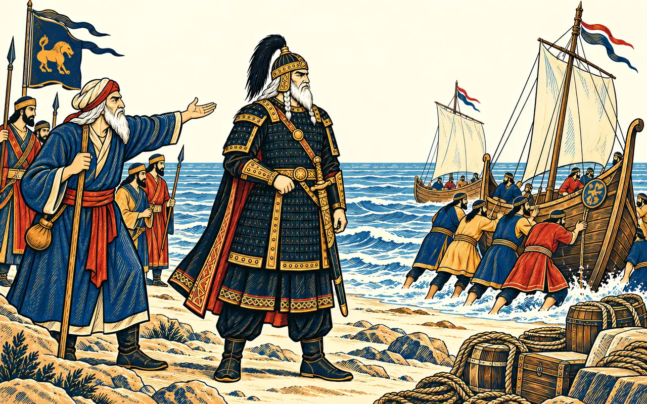 Afrasiab at the Shore of Zereh
