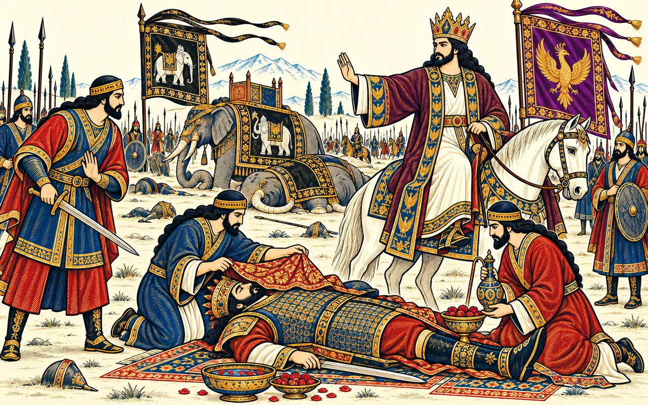 Khosrow Honours the Fallen King of Makran