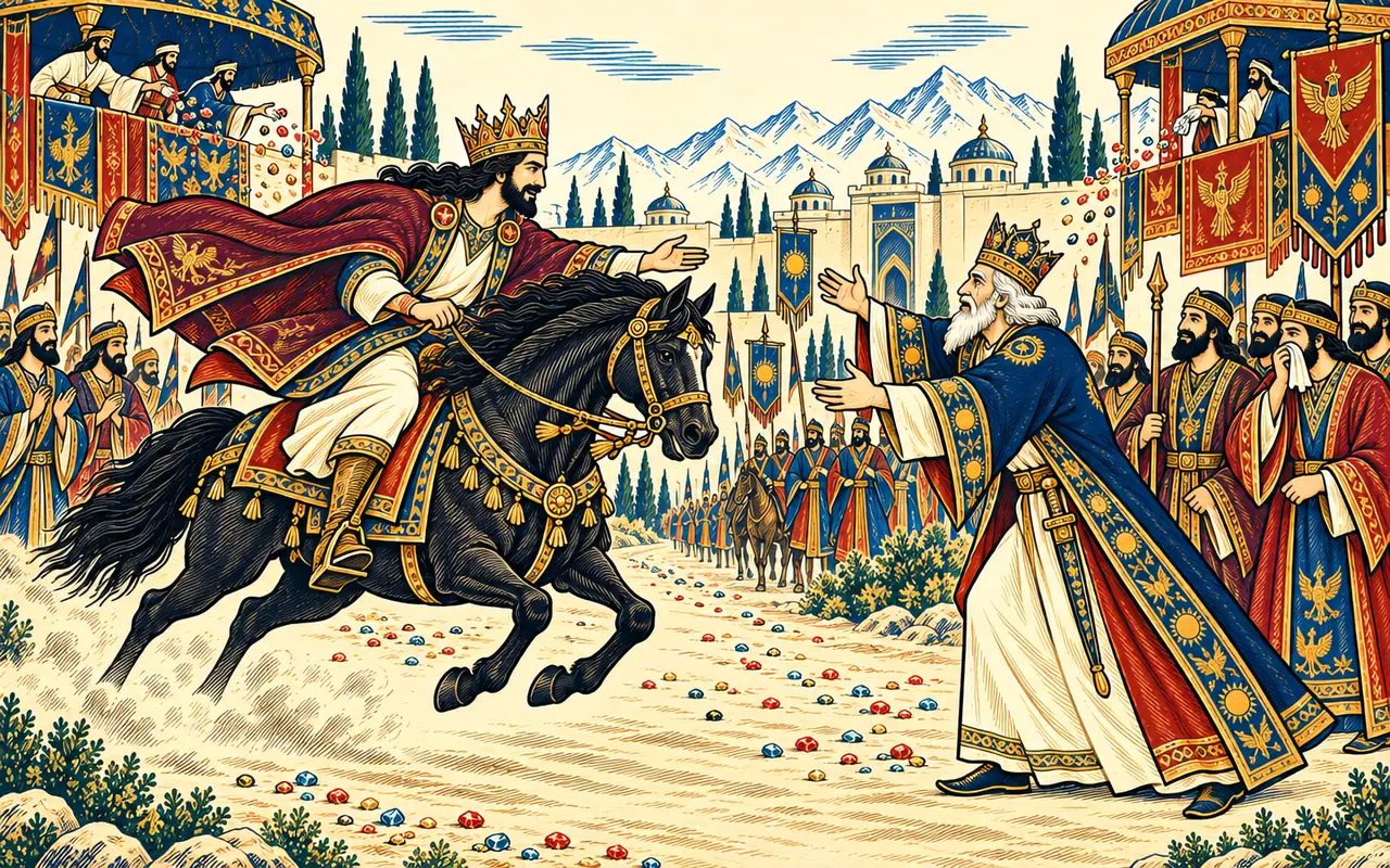 Khosrow Rides to His Grandfather