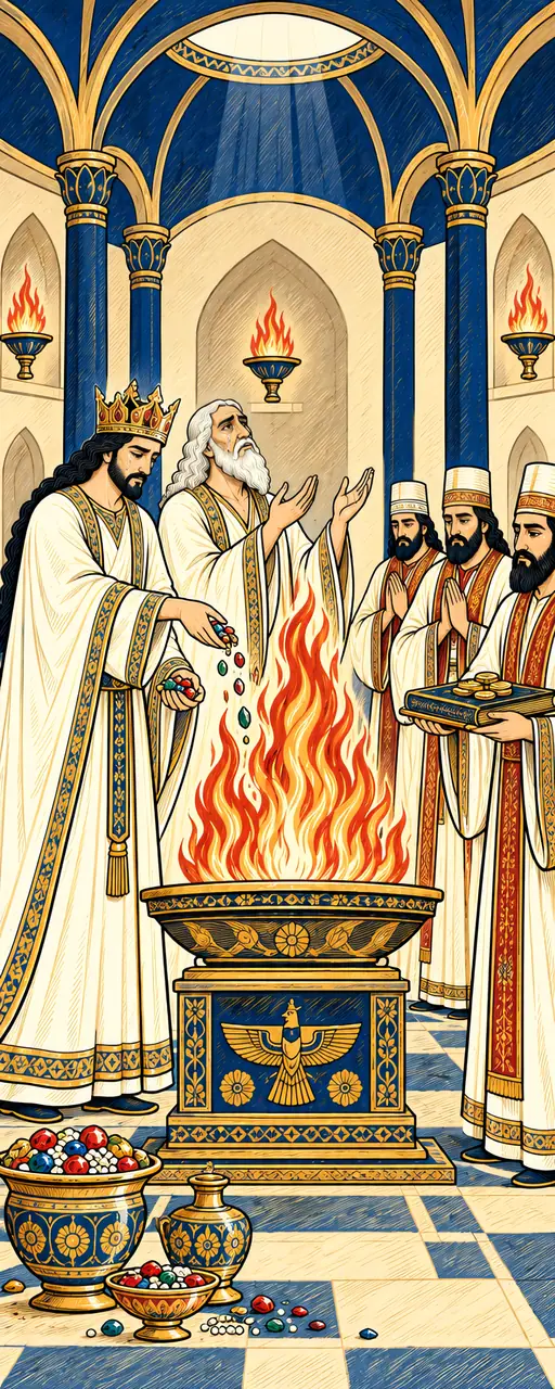The Two Shahs before Azargashasp