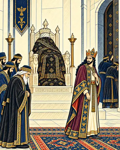 Kavus Enthroned in His Tomb