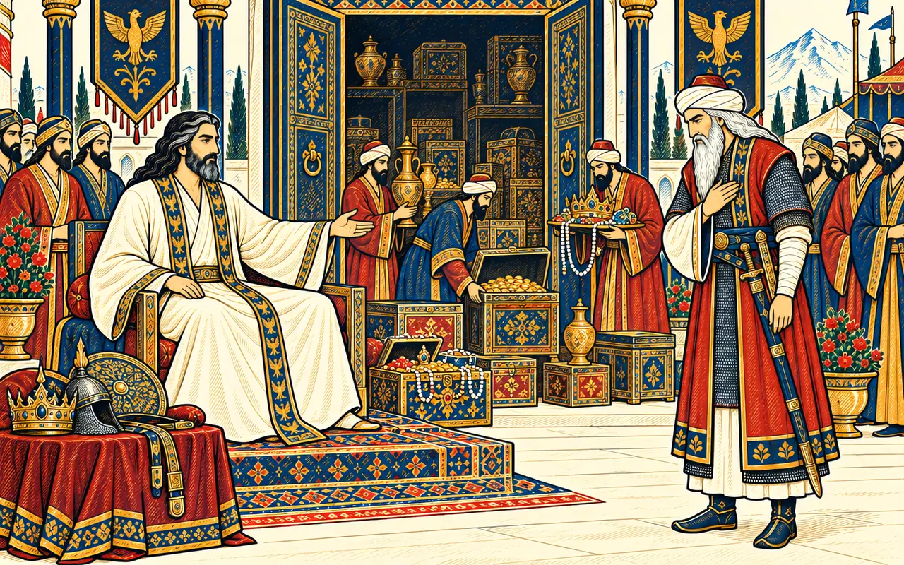The Bareheaded Shah Opens His Treasury