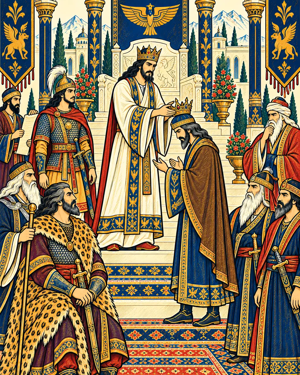 Khosrow Crowns Lohrasp
