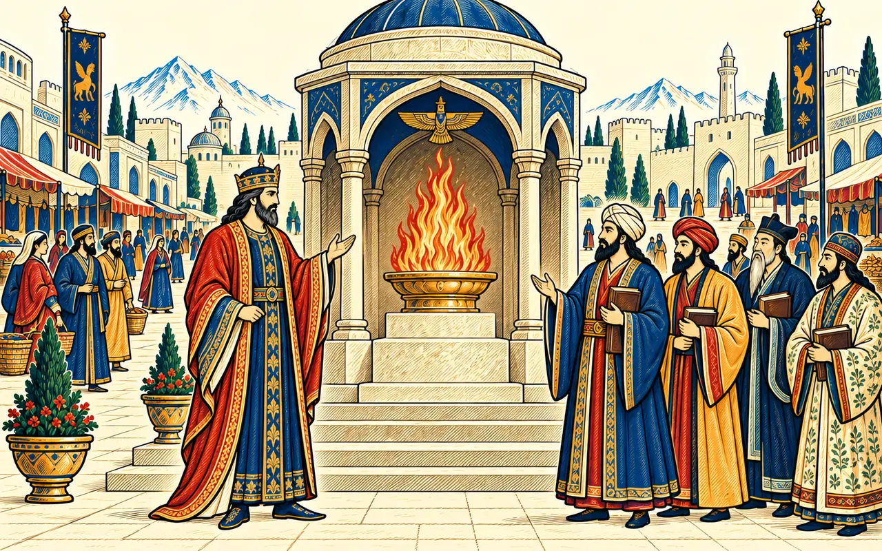 Lohrasp Raises the Barzin Fire at Balkh