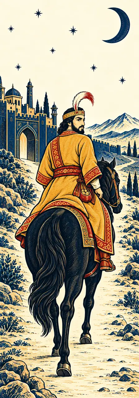 Goshtasb Rides Alone for Rum