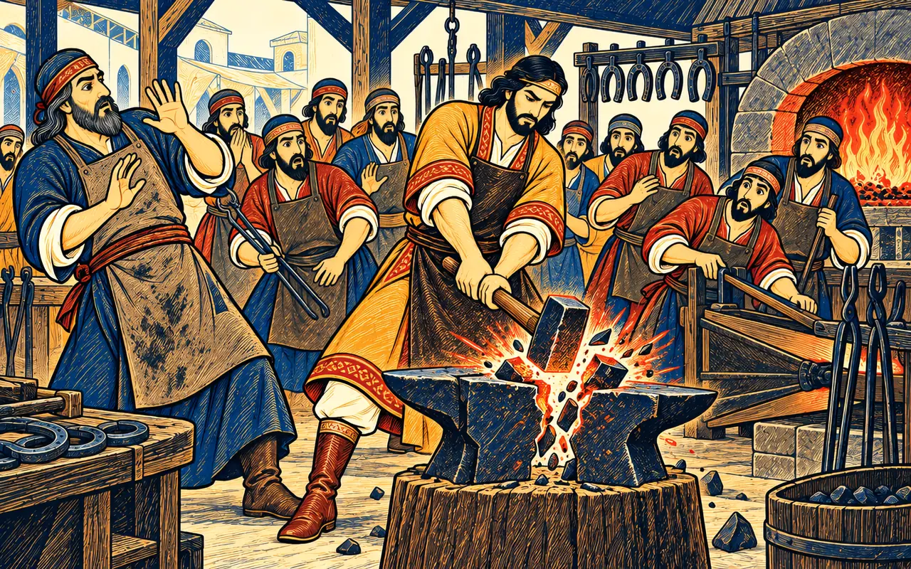 The Anvil Splits Beneath Goshtasb's Hammer