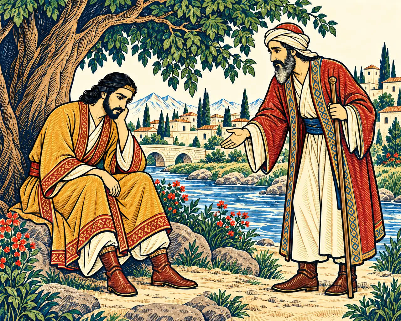 The Village Chief Finds Goshtasb Grieving