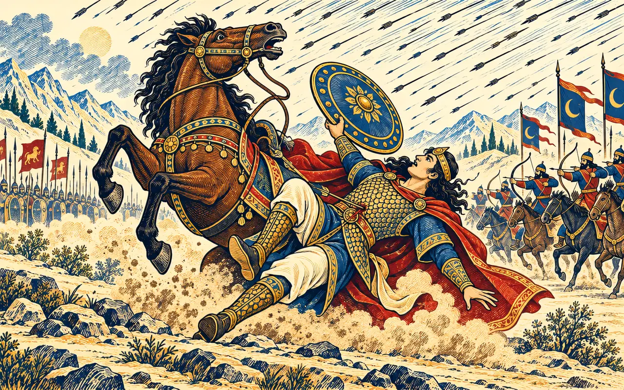 Ardeshir Falls in the Arrow-Storm