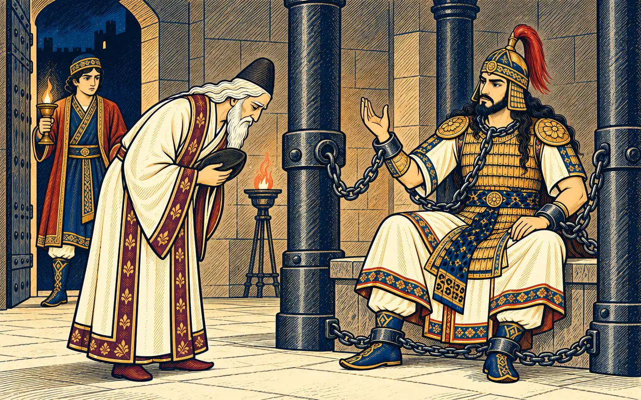 Jamasp Bows to the Chained Prince