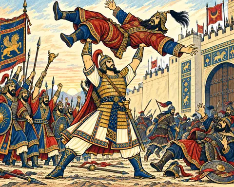 Esfandiyar Hurls Kuhram to the Earth