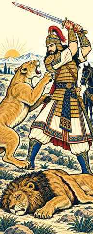 The Lioness Charges the Prince