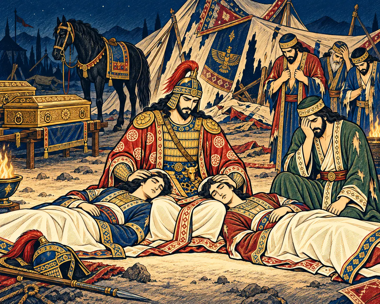 Esfandiyar Mourns His Two Sons