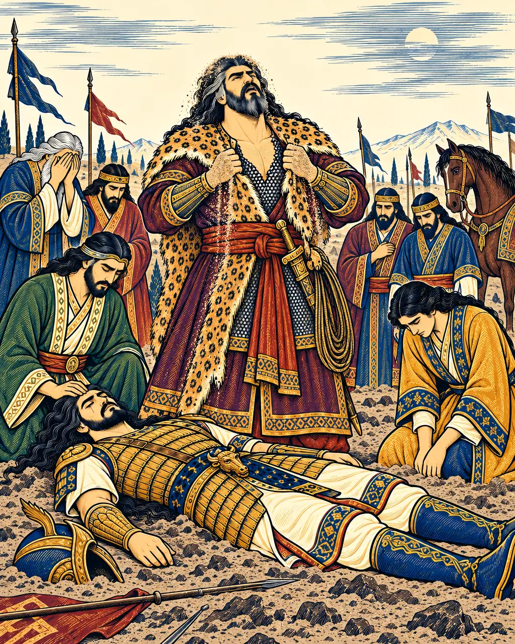 Rostam Mourns the Dead Prince