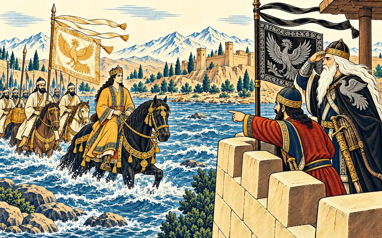 Zal Watches Bahman Cross the Hirmund