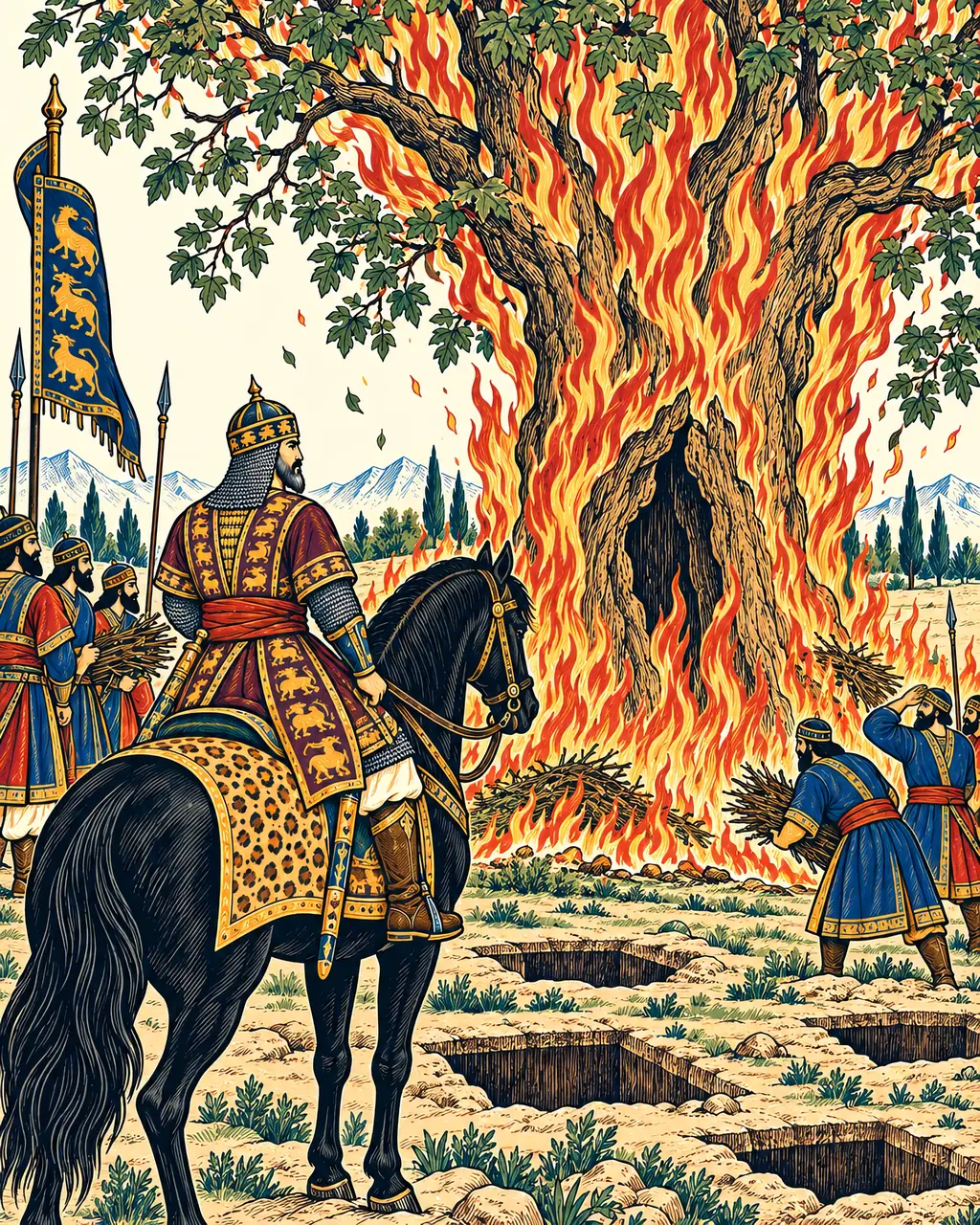 Faramarz Burns the Hollow Plane Tree