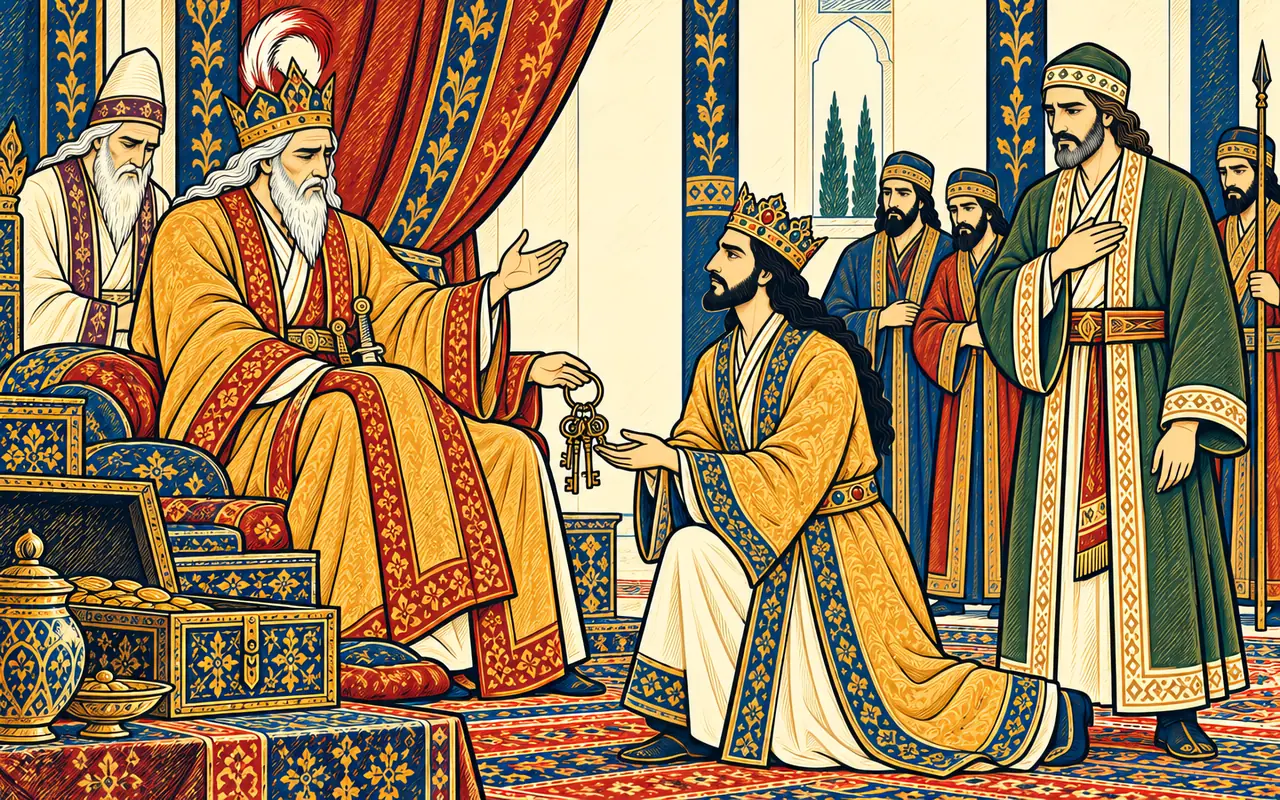 Goshtasb Gives Bahman the Keys