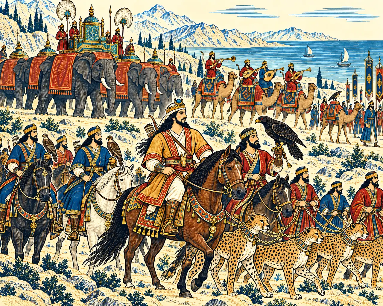 Bahram's Hunting Train and Toghri