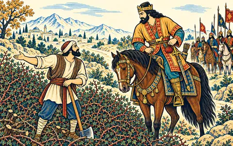 Bahram Questions the Bramble-Grubber