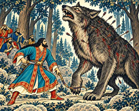 Bahram's Arrows Fell the Giant Wolf