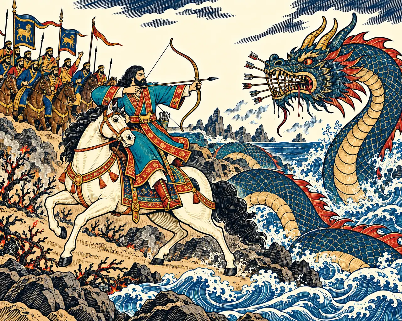 Arrows Stitch the Dragon's Jaws