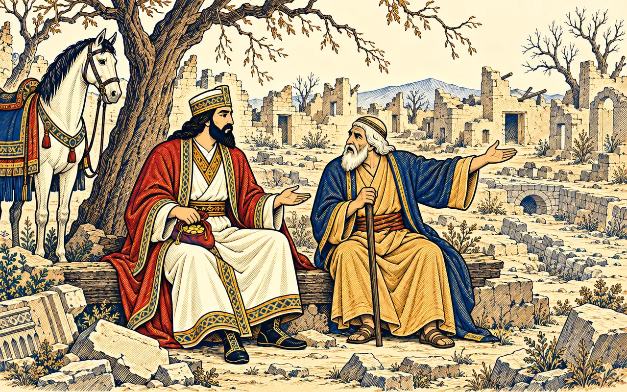 Rozbeh Finds the Elder in the Ruins