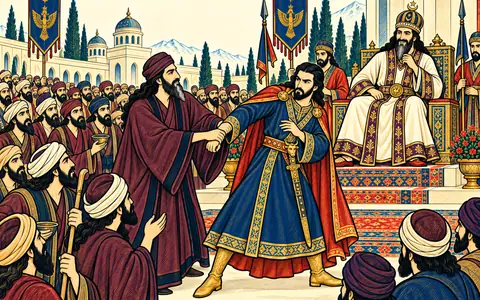 Mazdak Seizes Kisra's Hand