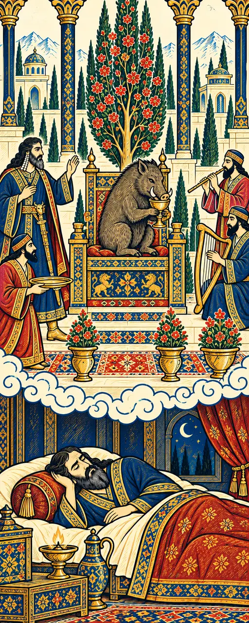 The Boar on Anooshirvan's Throne