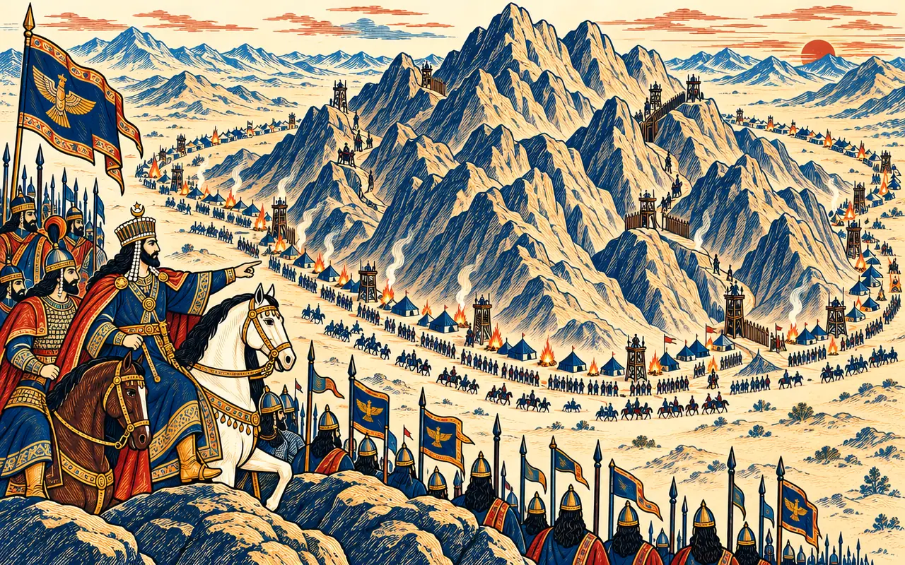 The Army Rings the Baluch Mountains