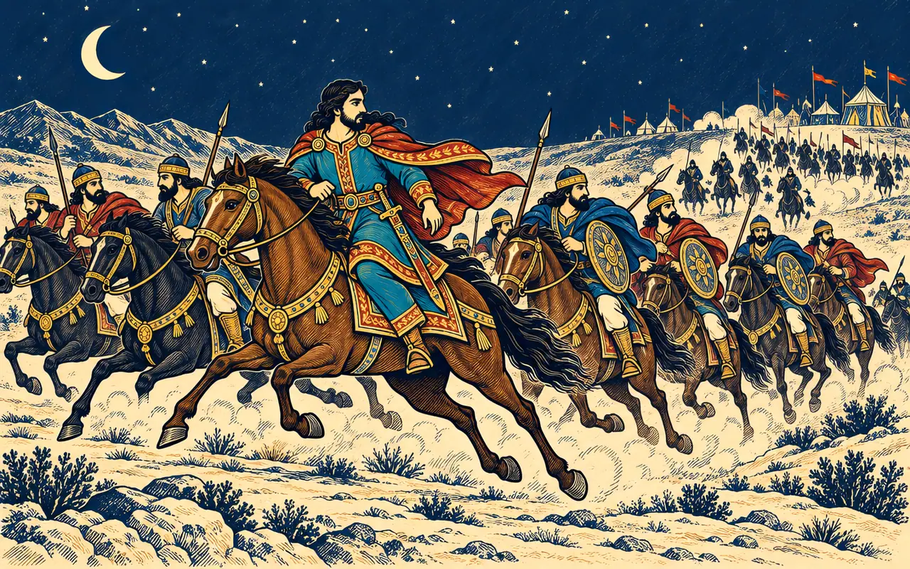 Iskandar's Night Flight from Dara's Camp