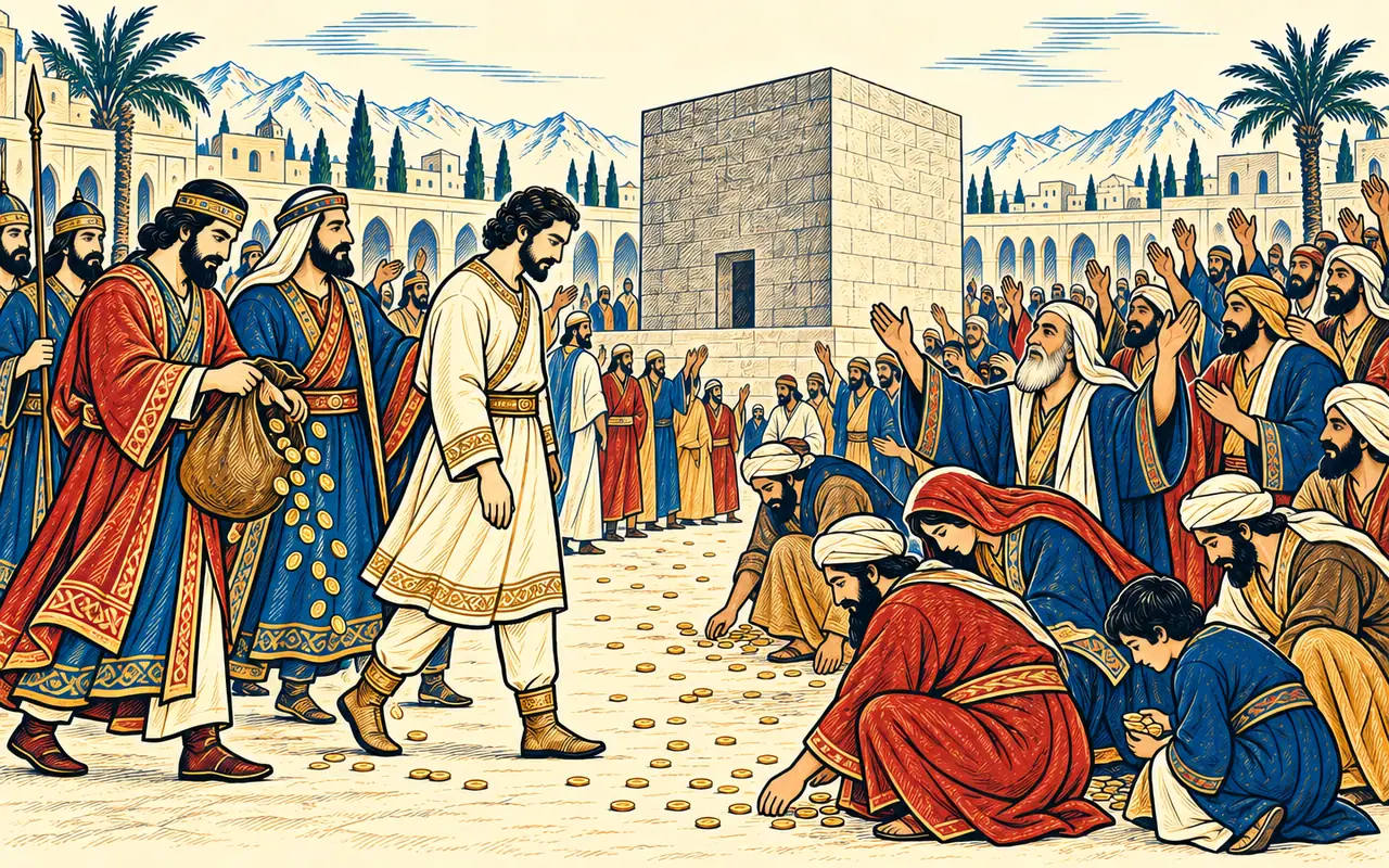 Iskandar Comes on Foot to the Sacred House