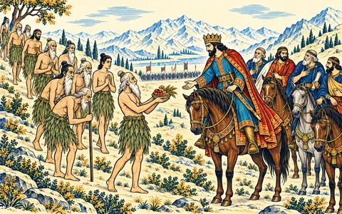 The Brahmans Come Down to Greet Iskandar
