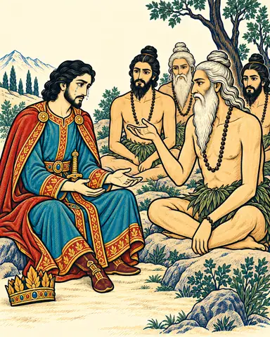 Iskandar Weeps Before the Brahmans